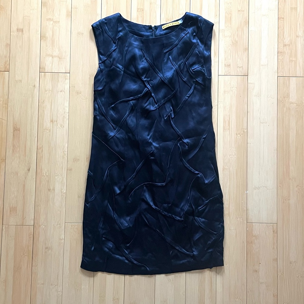 NWOT Alice + Olivia Silk Blue Minidress